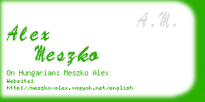 alex meszko business card
